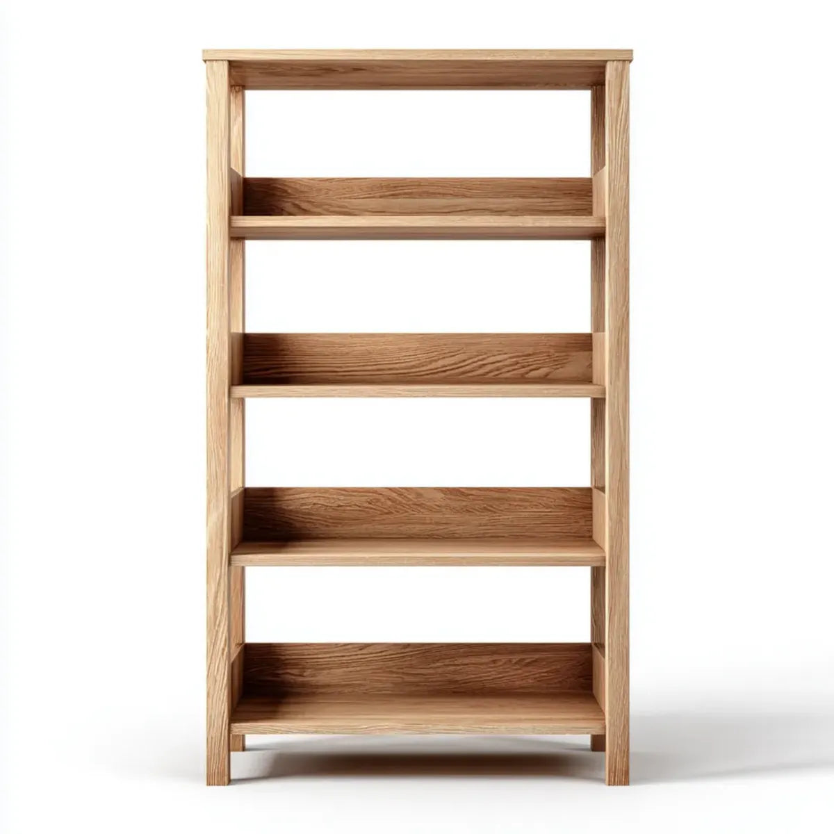 Bücherregal Standregal Natur 80 x 30 x 180 cm aus massiver Eiche rechteckig