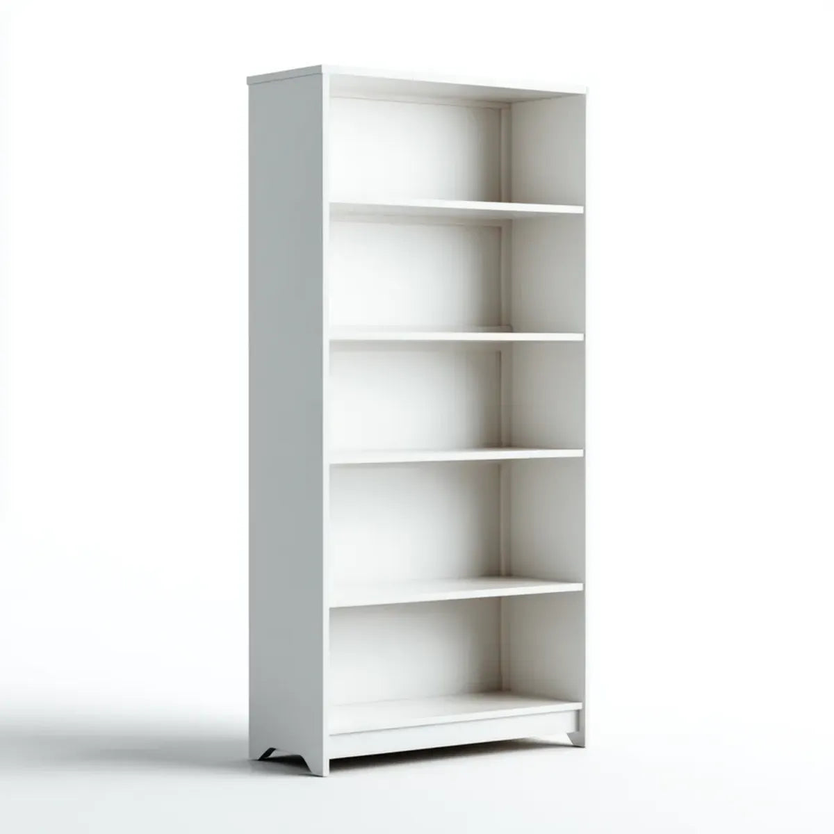 Bücherregal Standregal Weiß 60 x 30 x 180 cm Spanplatte rechteckig mit 5 offenen Fächern