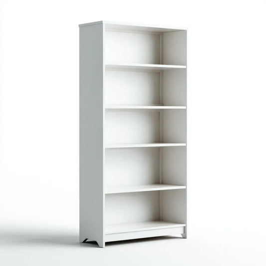 Bücherregal Standregal Weiß 60 x 30 x 180 cm Spanplatte rechteckig mit 5 offenen Fächern